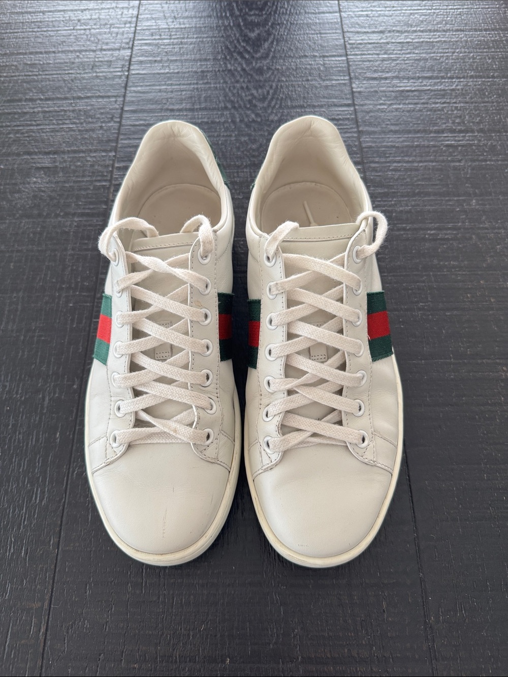 Gucci White Leather Sneakers